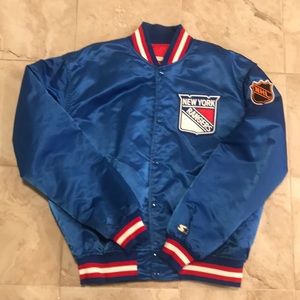 VINTAGE NEW YORK RANGERS STARTER QUILTED JACKET